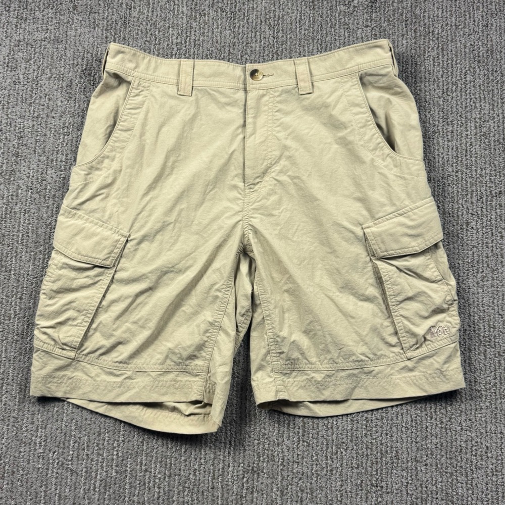 REI Lightweight Cargo Shorts Mens L Hiking Outdoor Nylon Khaki